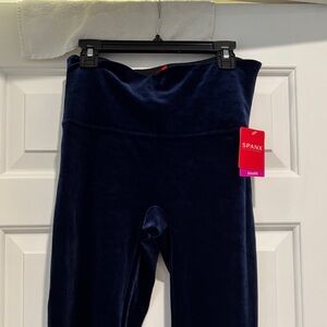 SPANX Dark Blue velvet Leggings